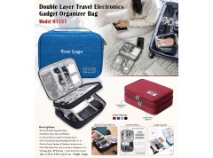 Double Layer Travel Gadget Organizer Bag