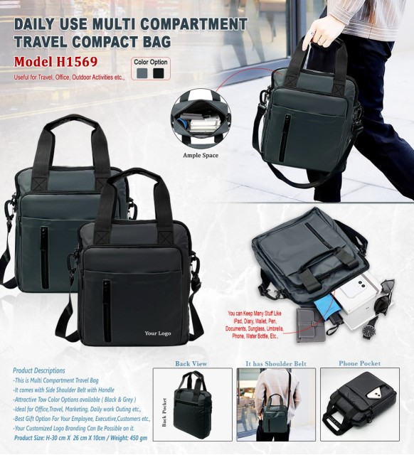 Multi Compartments Travel Compact Bag