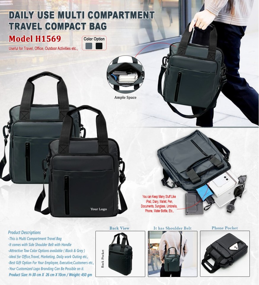 Multi Compartments Travel Compact Bag