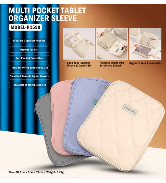 MULTI POCKET TABLET  ORGANIZER SLEEVE