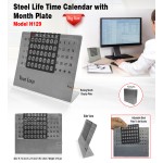Steel Life Time Calender with  Month Plate