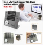 Life Time Calender with Clock and Month Plate