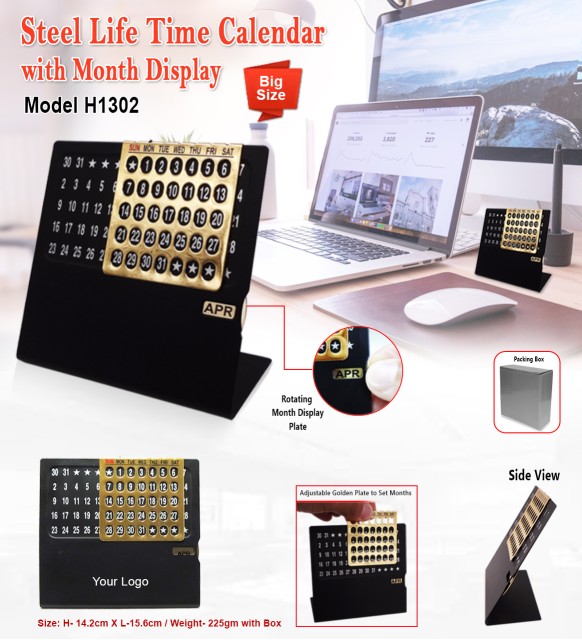 Desktop Life Time Calendar with Month Display