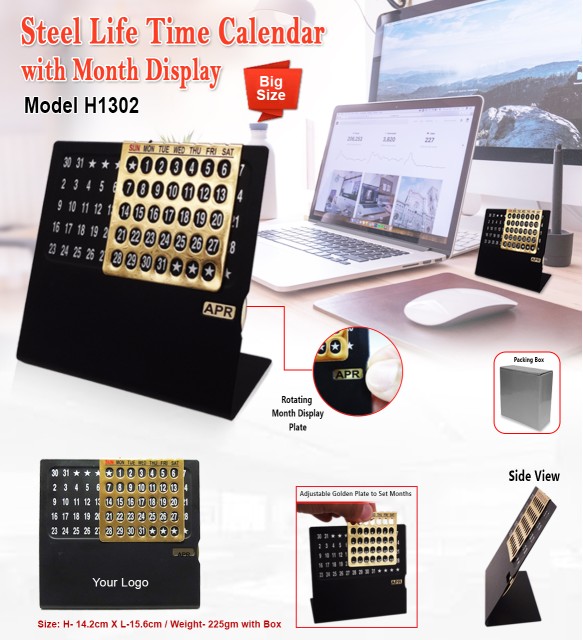 Desktop Life Time Calendar with Month Display