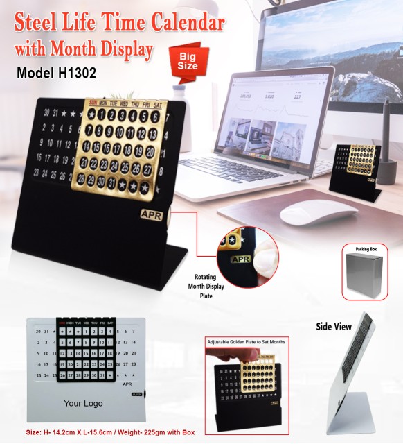 Desktop Life Time Calendar with Month Display
