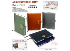 A5 PU Leather Notebook Diary with Strap Lock – Corporate Gift Diary H1009