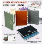 A5 PU Leather Notebook Diary with Strap Lock – Corporate Gift Diary H1009