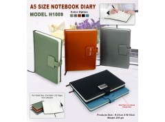 A5 PU Leather Notebook Diary with Strap Lock – Corporate Gift Diary H1009