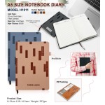 A5 PU Leather Notebook Diary with Pen Holder
