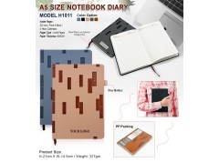A5 PU Leather Notebook Diary with Pen Holder