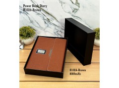 H1024 Premium Power Bank Diary with Wireless Charging for Corporate Gifting