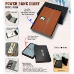 H1024 Premium Power Bank Diary with Wireless Charging for Corporate Gifting