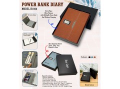 H1024 Premium Power Bank Diary with Wireless Charging for Corporate Gifting