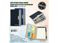 MULTIFUNCTIONAL MEMO DIARY WITH STICKY BOOKMARK