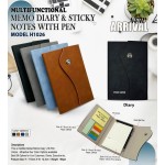 Memo Diary with Sticky Notes &  Pen 