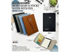 H1026 Multifunctional Memo Diary with Sticky Notes & Pen for Corporate Gifting