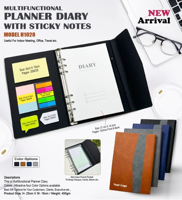 Planner Diary with Sticky Notes