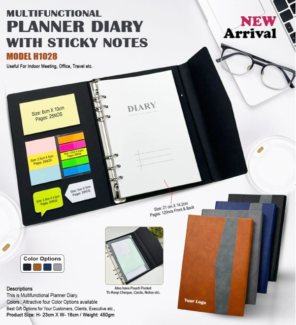 Planner Diary with Sticky Notes