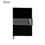 A5 PU Leather Notebook Diary with Metal Accent Strap – Premium Executive Journal