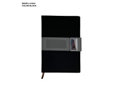 A5 PU Leather Notebook Diary with Metal Accent Strap – Premium Executive Journal