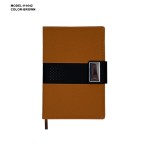 A5 PU Leather Notebook Diary with Metal Accent Strap – Premium Executive Journal