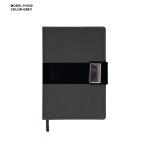 A5 PU Leather Notebook Diary with Metal Accent Strap – Premium Executive Journal