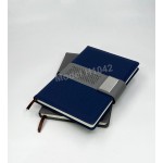PU Leather Notebook Diary with Metal Accent