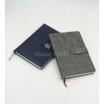 PU Leather Office Notebook Diary with Metal Accent