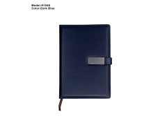 Premium PU Leather Office Notebook Diary with Metal Logo Plate – Model H1046
