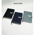 PU Leather Office Notebook Diary with Metal Finish