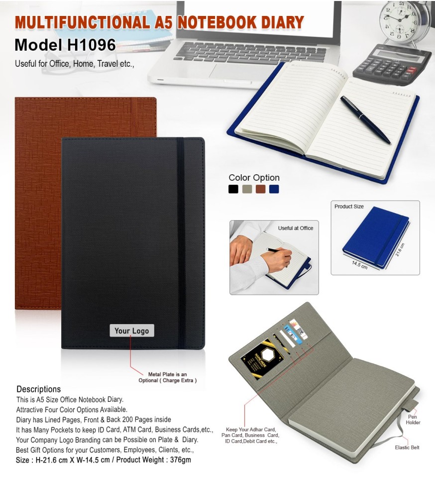 Multifunctional A5 Notebook Diary