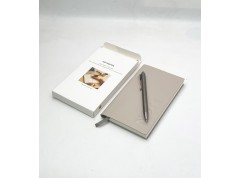 H3301 A6 Premium Soft Bound Notebook Diary with Pen & Gift Box for Corporate Gifting & Business Branding