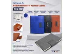 WOVEN LEATHERETTE NOTEBOOK DiARY