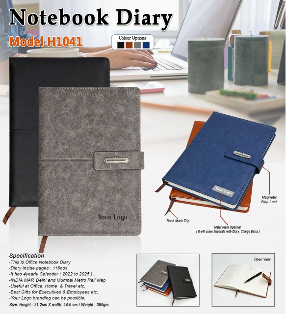 Premium PU Leather Notebook Diary with Magnetic Flap