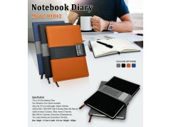 A5 PU Leather Notebook Diary with Metal Accent Strap – Premium Executive Journal