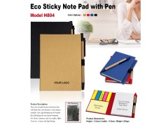 Eco Note Pad-Sticky Pad With Ball Pen