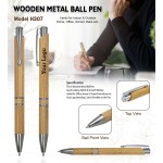 Wooden Metal Ball Pen 