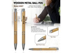 Wooden Metal Ball Pen