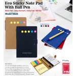 H826 Eco Sticky Memo Pad with Ball Pen 