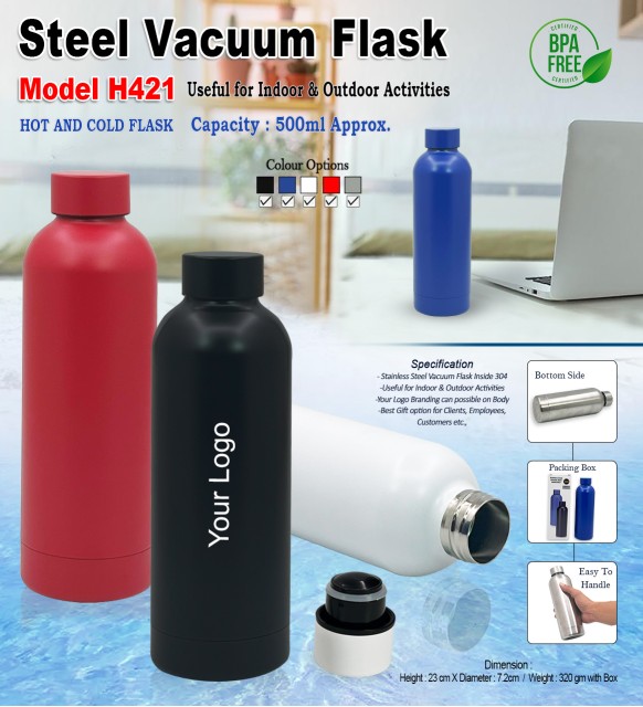 Koolatron 1L Insulated Vacuum Flask with Heater Stainless Steel