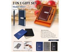 H937 Premium Notebook Diary & Metal Pen Gift Set for Corporate Gifting & Executive Branding