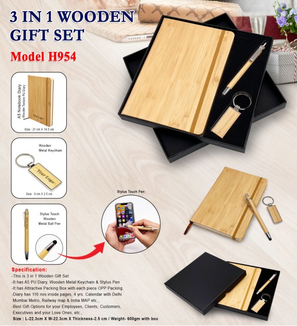 3 in 1 Wooden Gift Set 