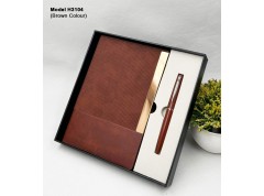 H3104 Premium 2-in-1 Diary & Ball Pen Gift Set for Corporate Gifting