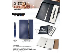 H3105 Premium 2-in-1 Corporate Gift Set – A5 Notebook Diary & Metal Ball Pen Gift Box
