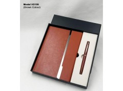 H3105 Premium 2-in-1 Corporate Gift Set – A5 Notebook Diary & Metal Ball Pen Gift Box