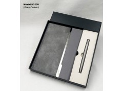 H3105 Premium 2-in-1 Corporate Gift Set – A5 Notebook Diary & Metal Ball Pen Gift Box