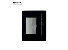 H3107 Premium Metal Card Holder & Executive Pen Gift Set – 2 in 1 Corporate Gift Set (Black & Gold)
