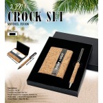 H3108 Premium Cork Pen & Business Card Holder Gift Set