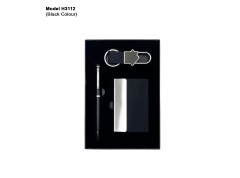 H3112 Premium 3-in-1 Executive Gift Set with Metal Pen, Business Card Holder & Keychain for Corporate Gifting