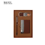 H3112 Premium 3-in-1 Executive Gift Set with Metal Pen, Business Card Holder & Keychain for Corporate Gifting